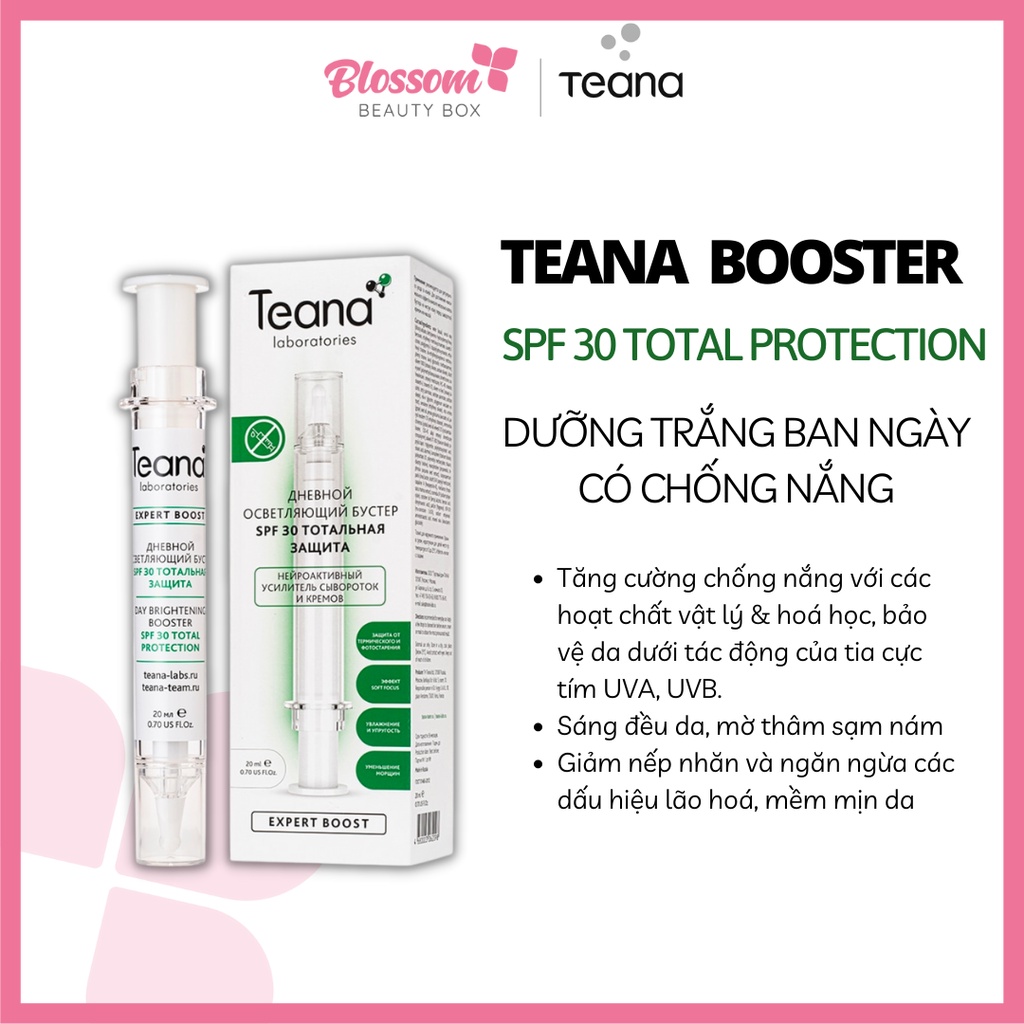 Serum dưỡng trắng ban ngày chống nắng TEANA BOOSTER SPF 30 protection 20ML