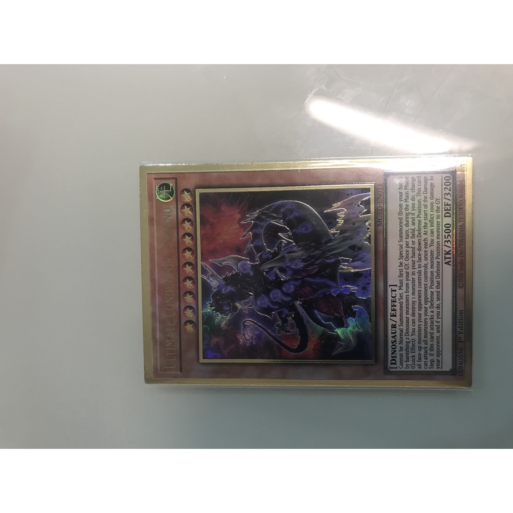 thẻ bài yugioh Ultimate Conductor Tyranno - MGED-EN014 - Premium Gold Rare 1st Edition