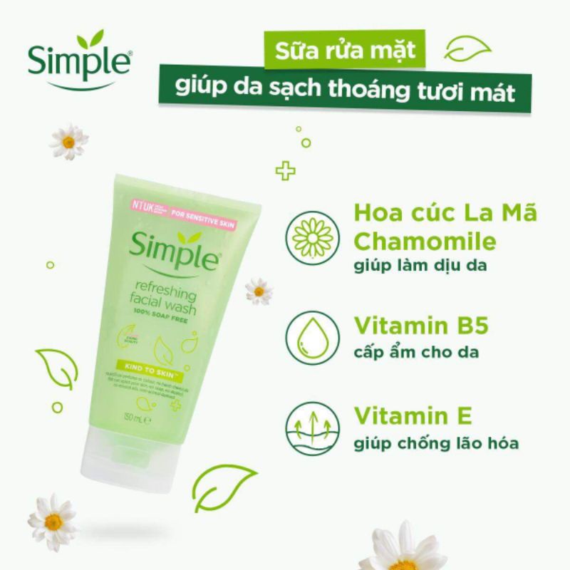 Combo Simple Tẩy trang 200ml + Sữa rửa mặt 150ml + Nước hoa hồng 200ml cho da sạch khỏe đàn hồi [CHÍNH HÃNG ĐỘC QUYỀN]