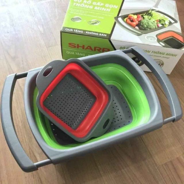Bộ rổ silicon gấp gọn thông minh.