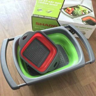 Bộ rổ silicon gấp gọn thông minh.