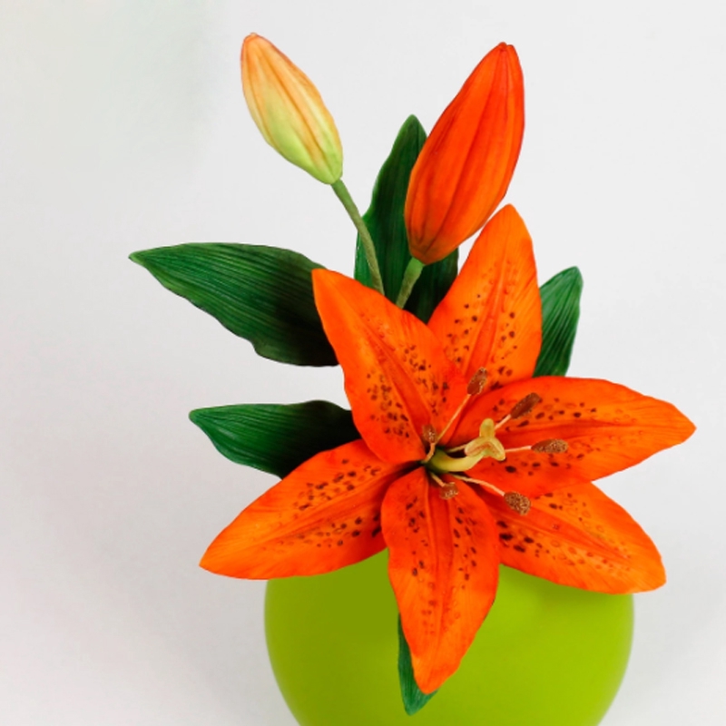 Khuôn Silicone Tạo Hình Hoa Lily Trang Trí Bánh