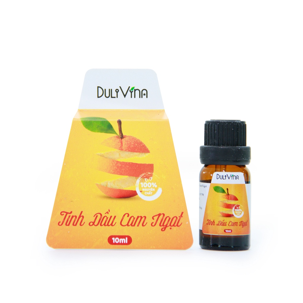 Tinh Dầu Cam Ngọt Orange DuliVina Cao cấp, Thiên Nhiên Nguyên Chất, Giảm Stress, Thư Giãn Tinh Thần - Chai 10ml
