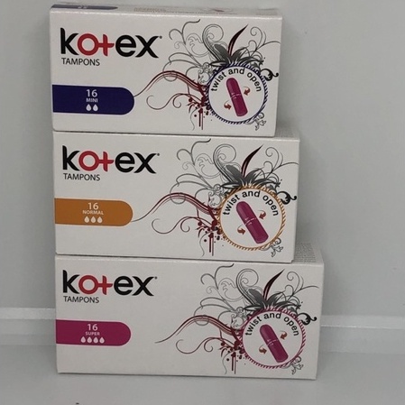 16 thỏi tampon Kotex không cần đẩy