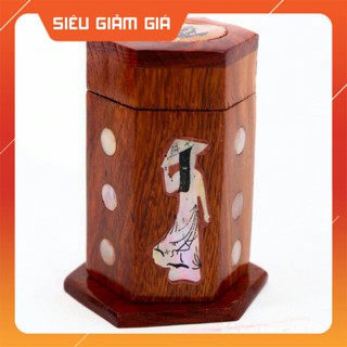 Hộp đựng tăm khảm trai