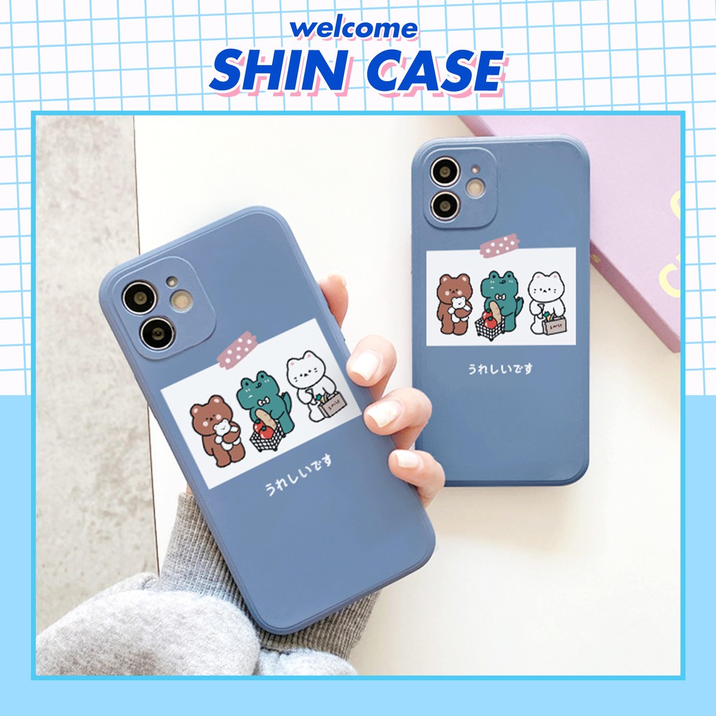 Ốp lưng iphone Mini Animal cạnh vuông 5/5s/6/6plus/6s/6splus/7/7plus/8/8plus/x/xr/xs/11/12/pro/max/plus/promax