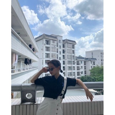 (Y57) quần yếm trắng vạt lệch hàng thiết kế XS đến 2XL (kèm ảnh khách) | BigBuy360 - bigbuy360.vn