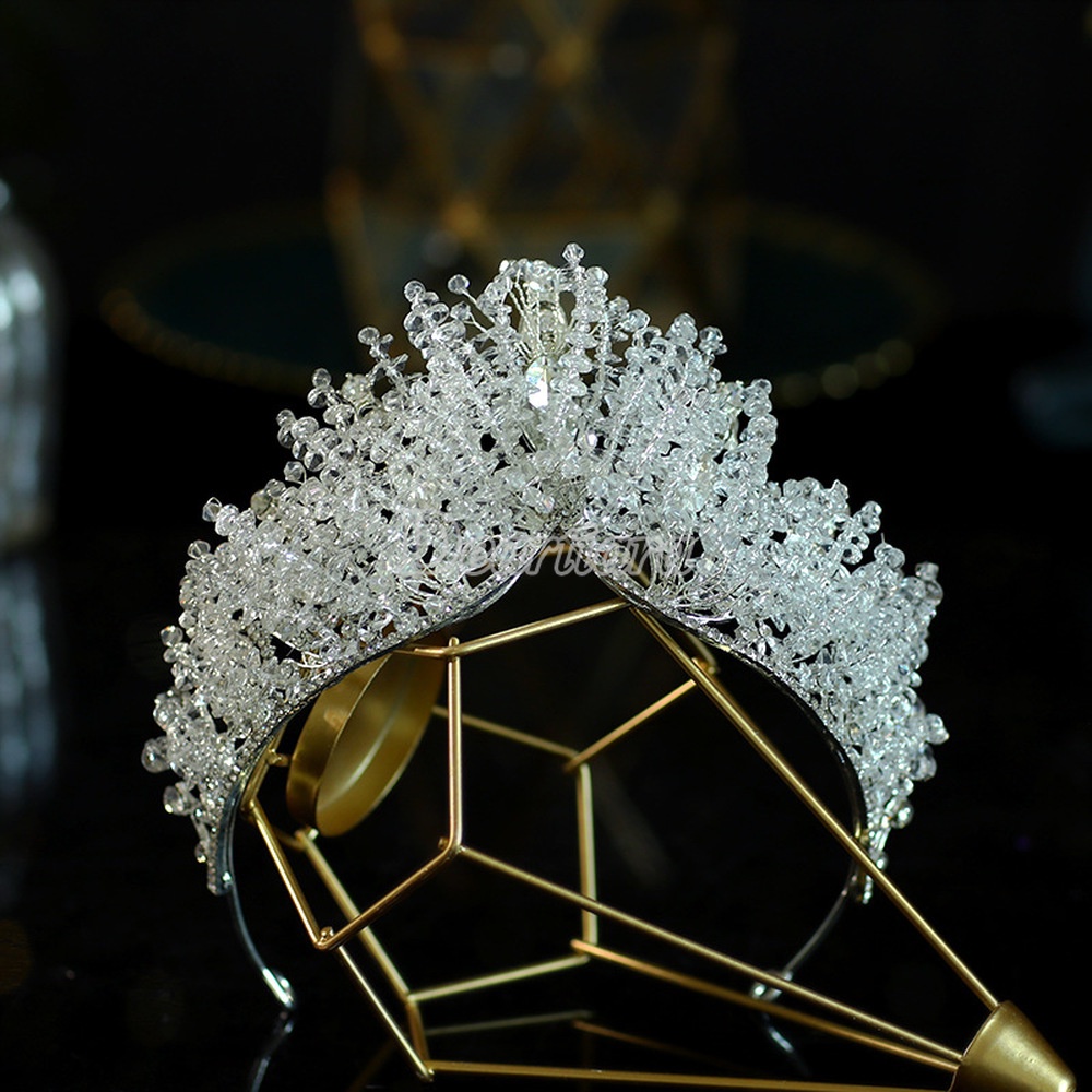 Cài Tóc Hình Vương Miện Đính Đá Sang Trọng Cho Cô Dâu