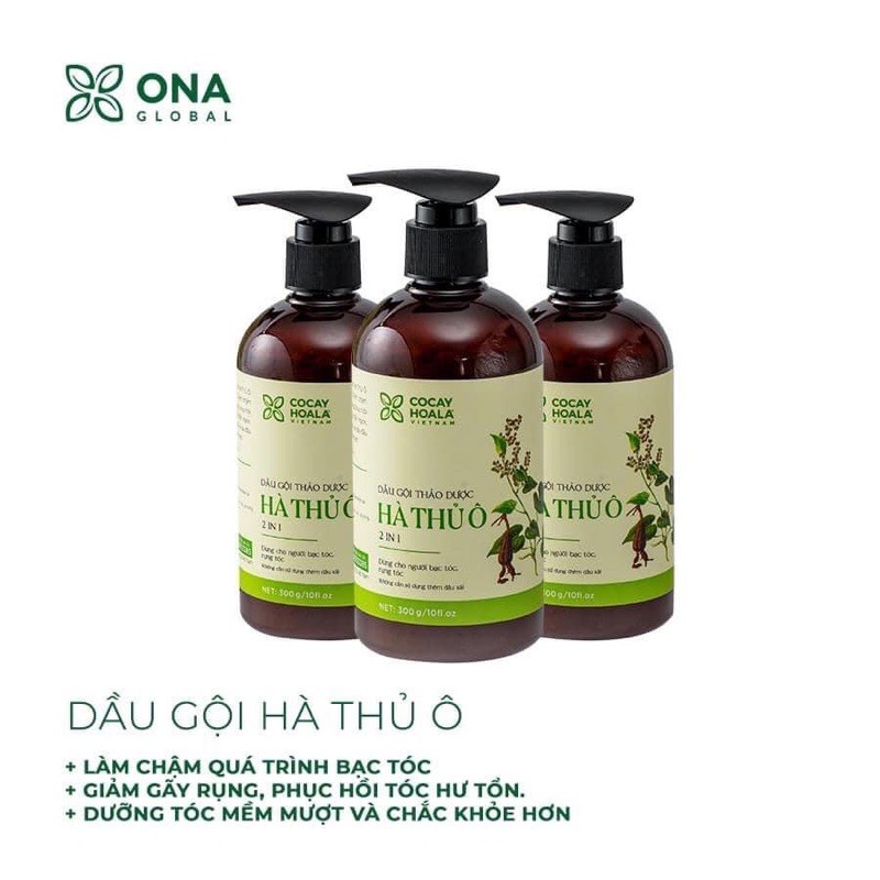 🌿Dầu gội thảo dược Hà Thủ Ô🌿 làm đen tóc, ngăn ngừa bạc tóc, giảm rụng tóc