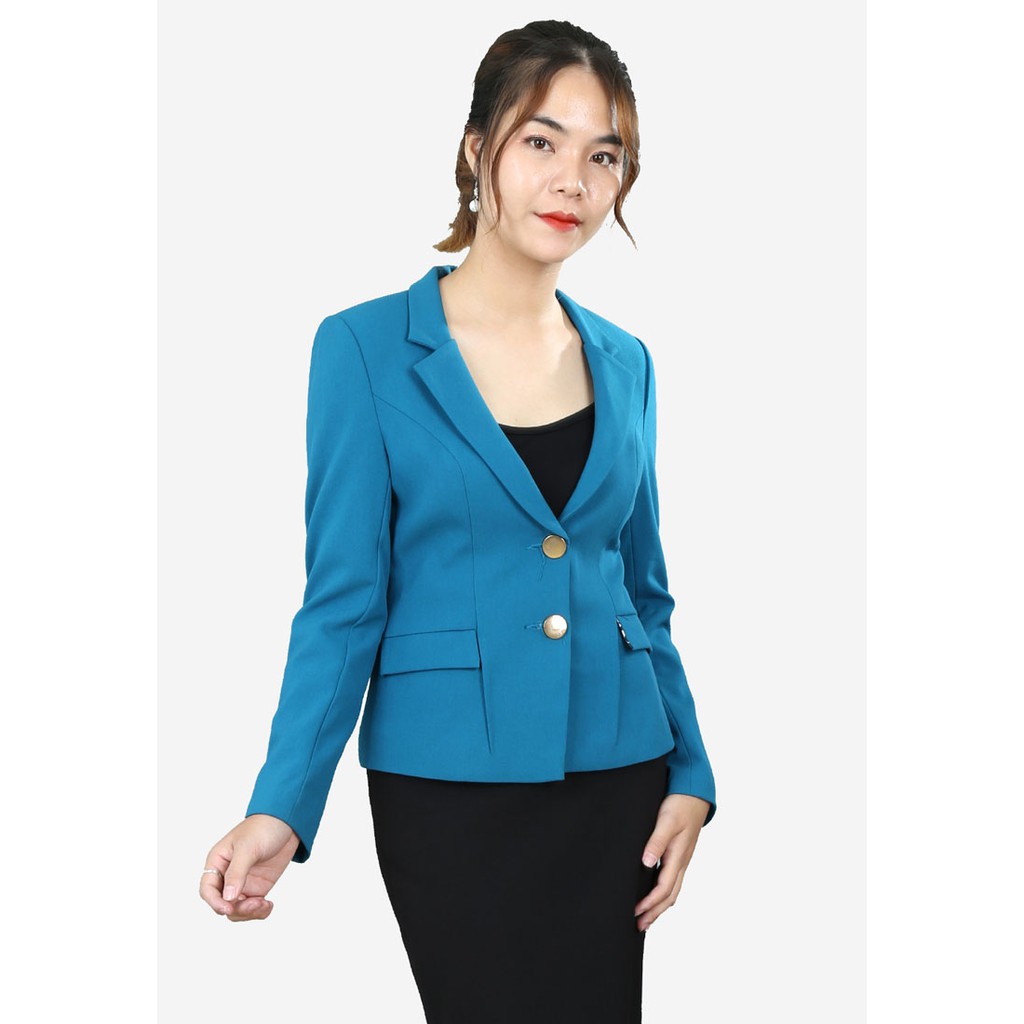 Áo vest gạo xanh sịn 2 lớp tay dài cổ Áo 2 ve chồng li bong 2 khuy nắp túivuông The One Fashion AVH05XD