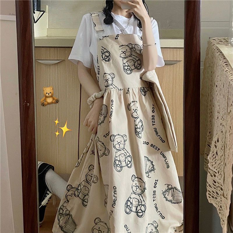 ĐẦM 2 DÂY GẤU BÚT CHÌ DÁNG DÀI 💯 ẢNH THẬT