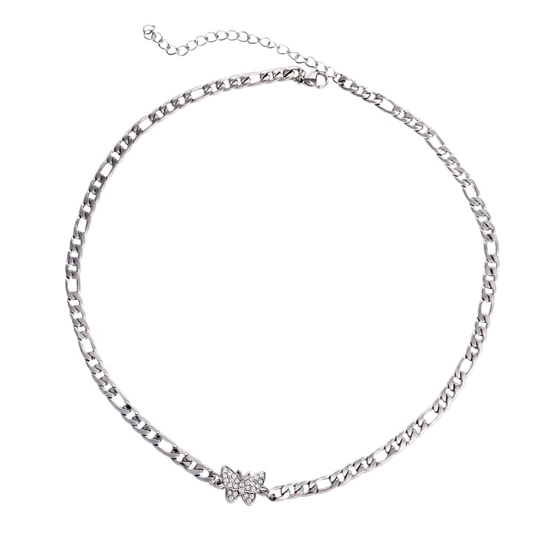 Vòng cổ mặt hình bướm đính đá thời trang Hàn Quốc cá tính