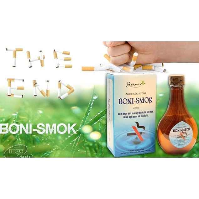 Nước Súc Miệng Boni Smok Dứt Điểm Hút Thuốc Lá Chai 250ml