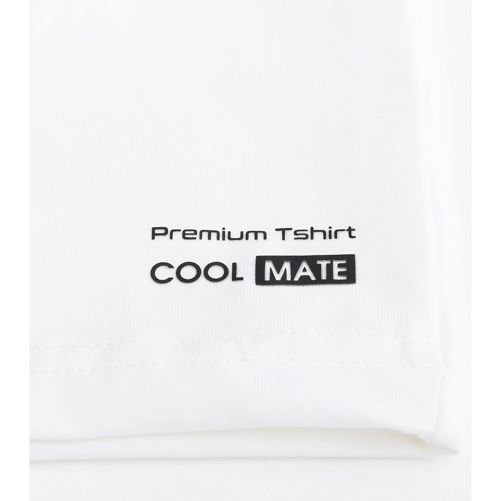 Áo thun nam Cotton Compact phiên bản Premium chống nhăn màu trắng Coolmate