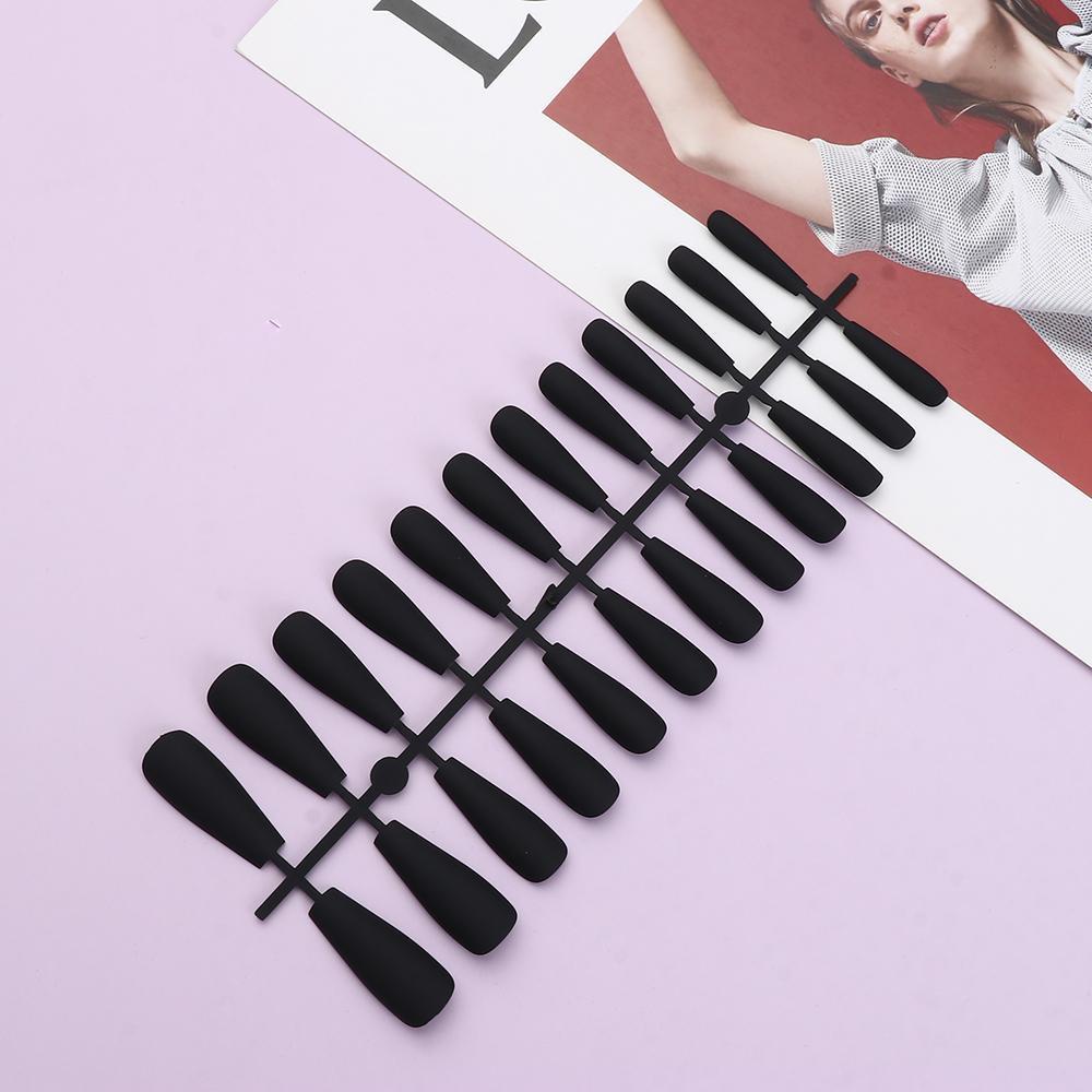 WATTLE Bộ 24 Móng Tay Giả Chất Liệu Nhám Có Thể Tháo Rời