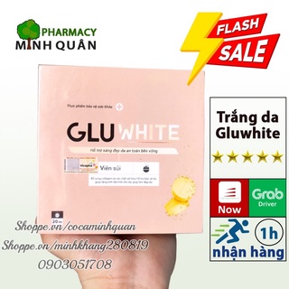 Viên sủi trắng da Gluwhite 20 viên hỗ trợ ngừa nám toàn thân dưỡng trắng da body mặt cấp tốc