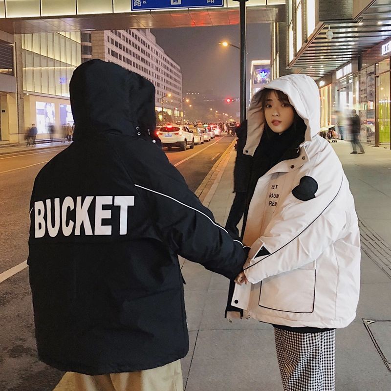 Áo khoác dày dặn dành cho nam nữ dáng ngắn chữ bucket phong cách street style cho mùa đông ấm áp