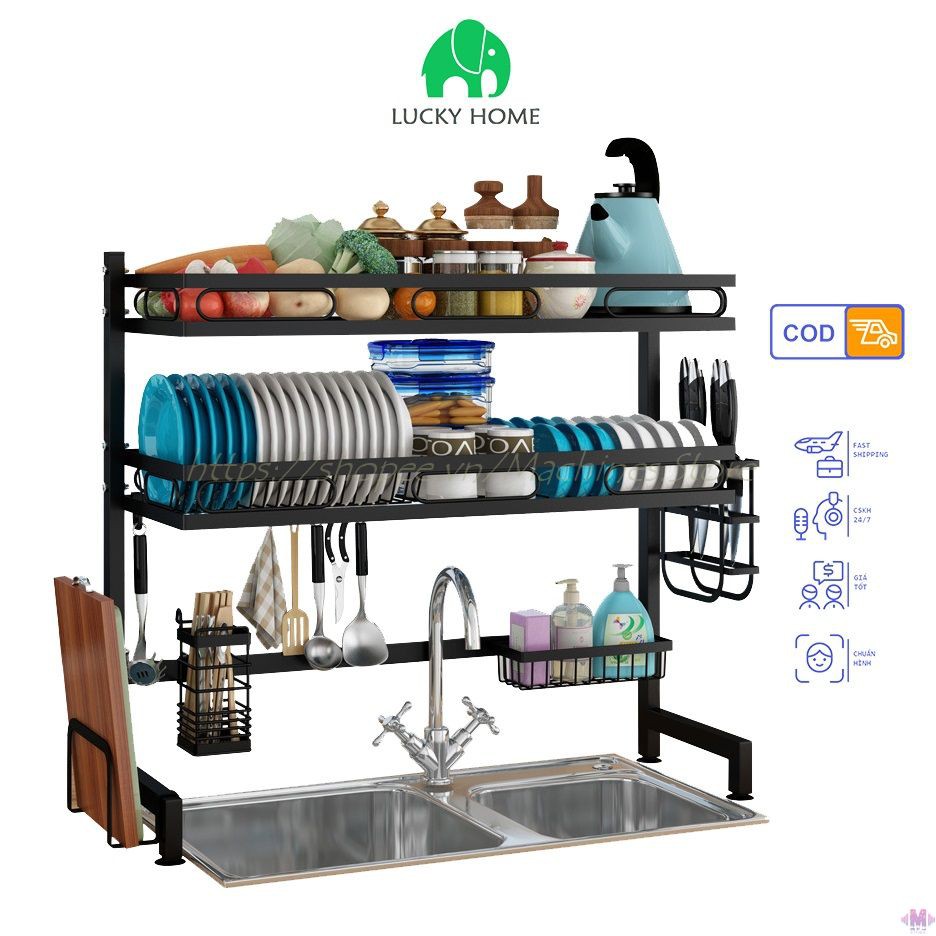 Giá Úp Bát Chậu Rửa Cao Cấp MGK14, Để Bát Đũa Sạch Sẽ Ráo Nước Ngay Khi Rửa