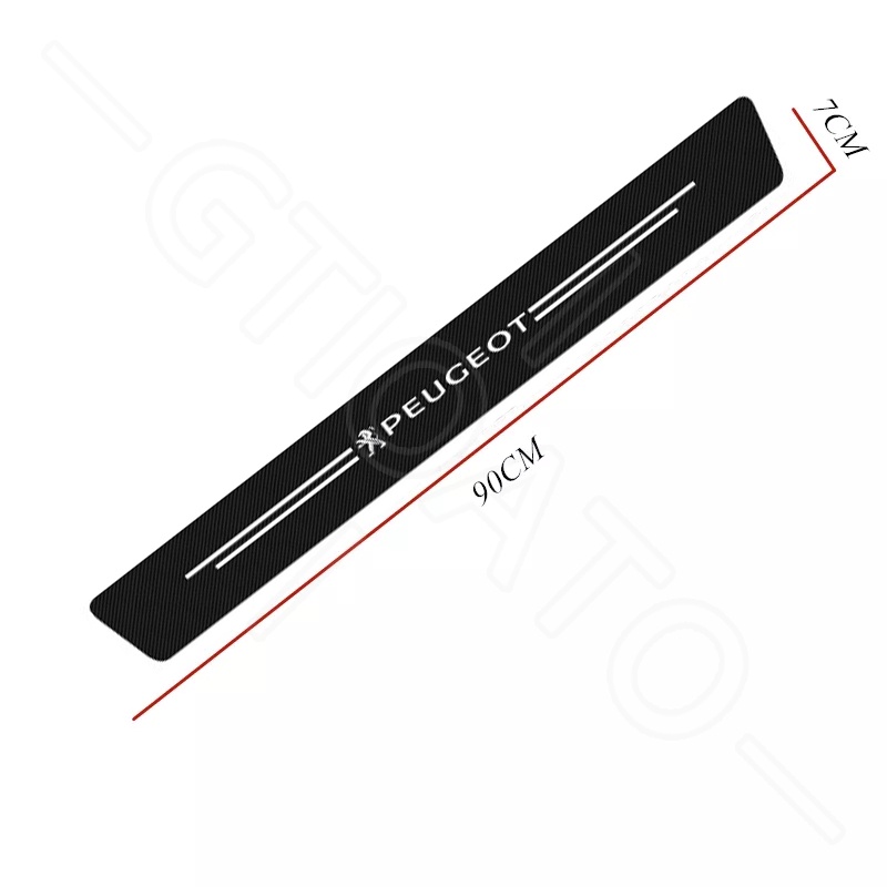 GTIOATO 1 Chiếc Sợi Carbon Dán Xe Bảo Vệ Cốp Sau Xe Hơi DáN ChốNg XưỚC Ô Tô Dán Cốp Xe Hơi Phụ KiệN Ô Tô Cho Peugeot 3008 2008 5008 208 Traveller