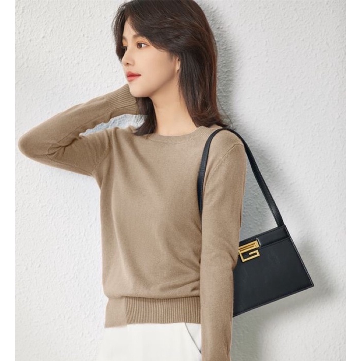 Áo len nữ cổ tròn FREDY  dài tay giữ ấm, chất mềm mịn, co giãn cực tốt A120 | BigBuy360 - bigbuy360.vn