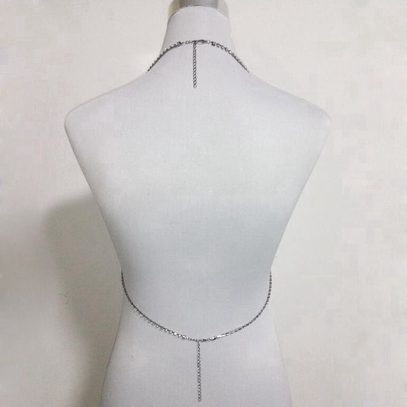 Chuỗi dây đeo trang trí cơ thể đính đá phong cách thời trang quyến rũ dành cho nữ