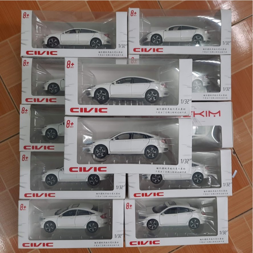 Civic 2019 xe mô hình ô tô tỉ lệ 1:32 xe bằng sắt có âm thanh và đèn