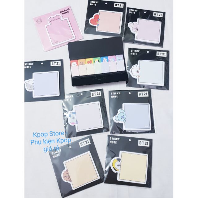 Giấy nhớ / Note BTS, BT21, BLACK PINK