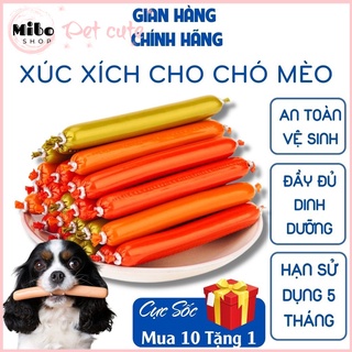 Xúc Xích Cho Chó Mèo Ăn Liền, Ít Muối Nặng 15g Đủ 3 Vị Bò, Gà, Vịt