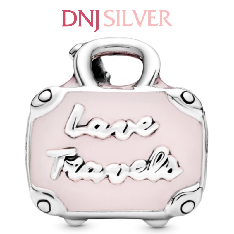 Charm bạc 925 cao cấp, hàng chuẩn bạc - Charm Pink Travel Bag thích hợp để mix vòng tay charm - DN212