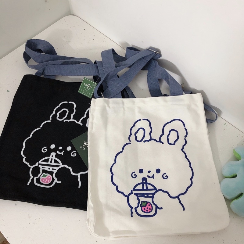 Túi tote vừa đeo vai vừa đeo chéo hình thỏ siêu cute (hình thật)