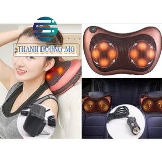 Gối Massage- Cổ Hồng Ngoại -Chính Hãng nhập khẩu Hàn Quốc 8 Bi tròn, Bảo Hành