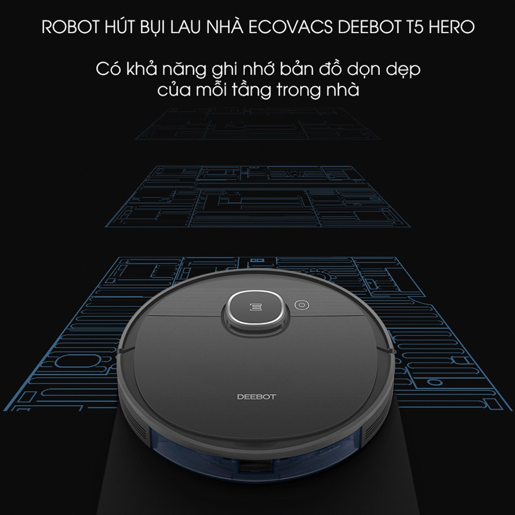 Robot hút bụi lau nhà Ecovacs Deebot T5 Hero