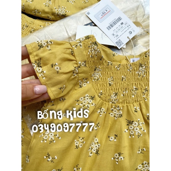 Set Váy Sơ Sinh Bé Gái Hoa Nhí Vàng ZR