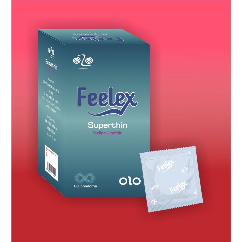 Bao cao su ozo Feelex superthin hộp 30 bcs