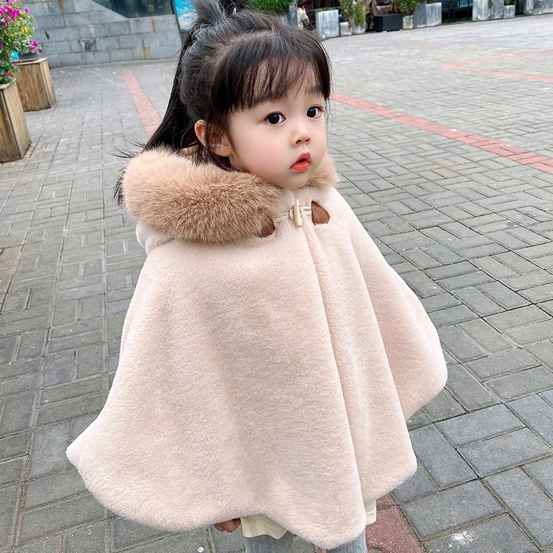 Áo choàng lông cừu dày dặn cho bé