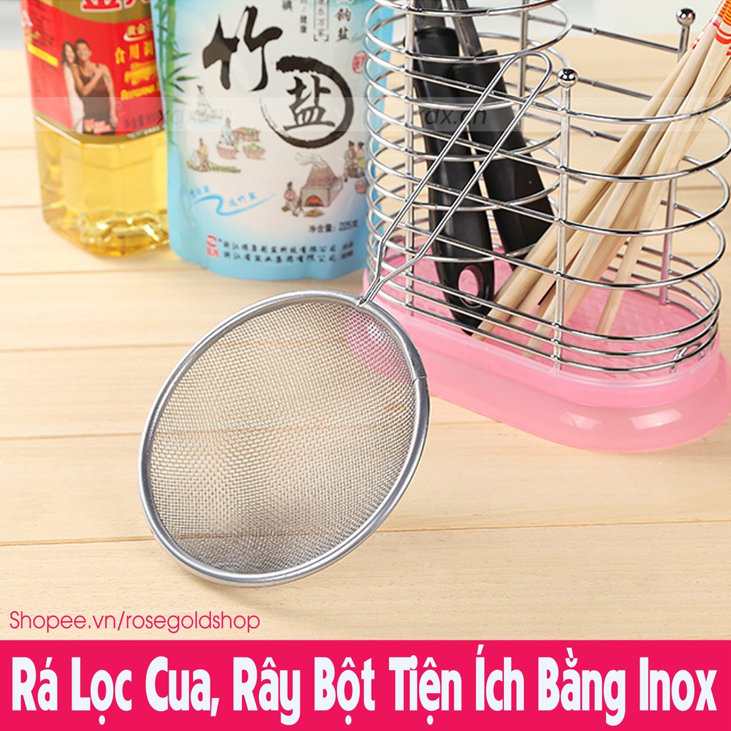 Rá Lọc Cua, Rây Bột Tiện Ích Loại Tốt Bằng inox 14cm