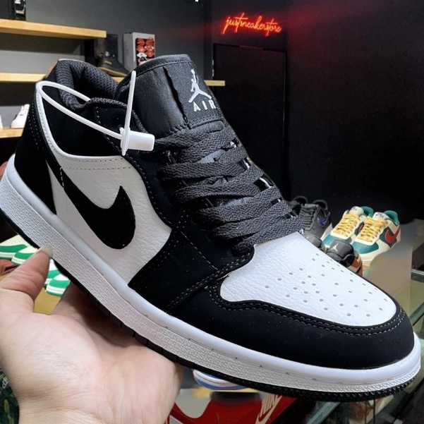 Giày thể thao sneaker Air Jordan 1 Low JD da lộn thấp  đen full  box | BigBuy360 - bigbuy360.vn