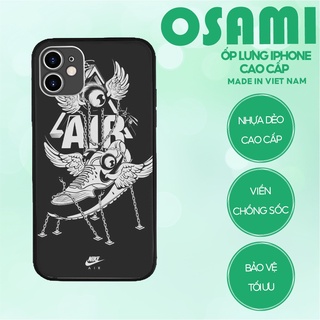 Ốp điện thoại silicon nike air xiềng xích đen trắng OSAMI cho Iphone 6 7 8 x xr xs 11 12 13 plus promax mini NIKPOD00271
