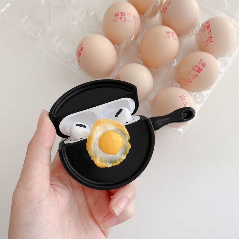 Vỏ bọc bảo vệ hộp sạc tai nghe Airpods 1/2/3 Pro hình quả trứng dễ thương