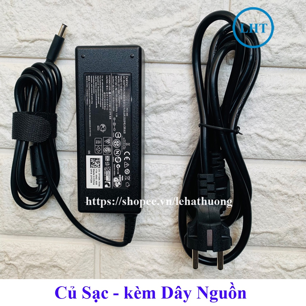 SẠC LAPTOP DELL CHÂN KIM NHỎ 19.5V 4.62A 90W dùng cho mã card rời thế hệ mới 3558 3567 3568 5568 3559 5559