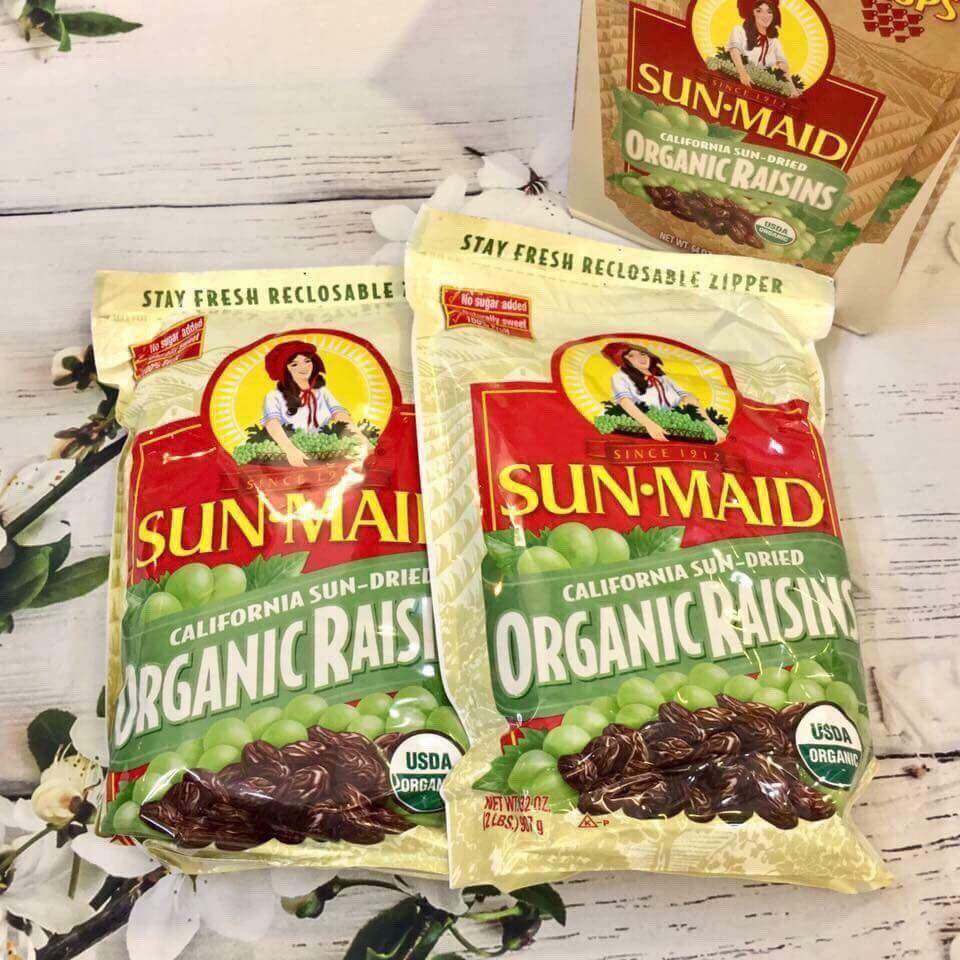 Nho khô hữu cơ Sun-Maid California Organic Raisins, hộp 1.8kg