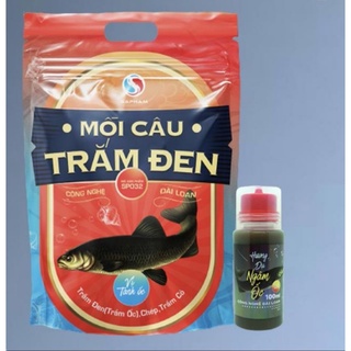 Mồi câu trăm đen nước xanh sapham vị tanh ốc