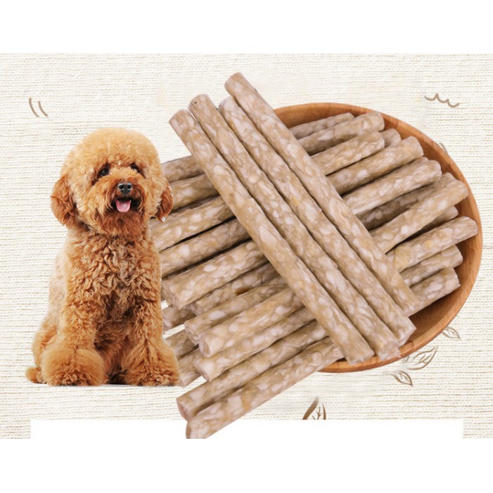 [HCM] Xương que gặm da bò tự nhiên cho chó, cho cún, cho pet yêu gói 10 que A PET