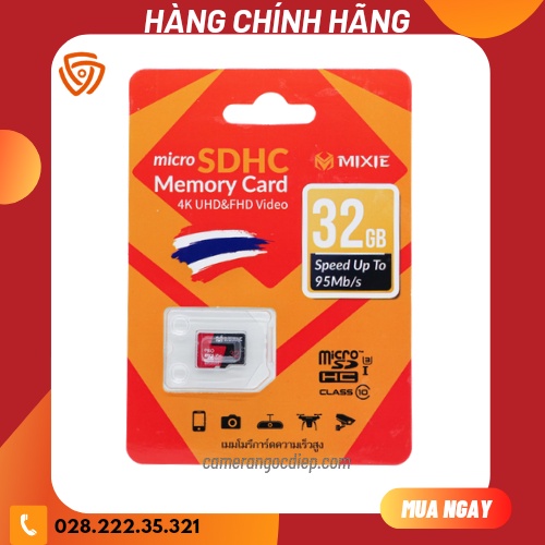 Thẻ nhớ MIXIE tốc độ cao 32/64GB tương thích nhiều thiết bị, hàng chính hãng, bảo hành 3 năm