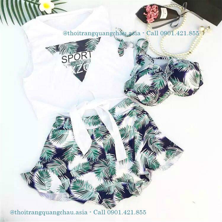 (Hàng Nhập) SET 3 MÓN BIKINI 2 MẢNH+GỒM ÁO MẶC NGOÀI #2041 | BigBuy360 - bigbuy360.vn