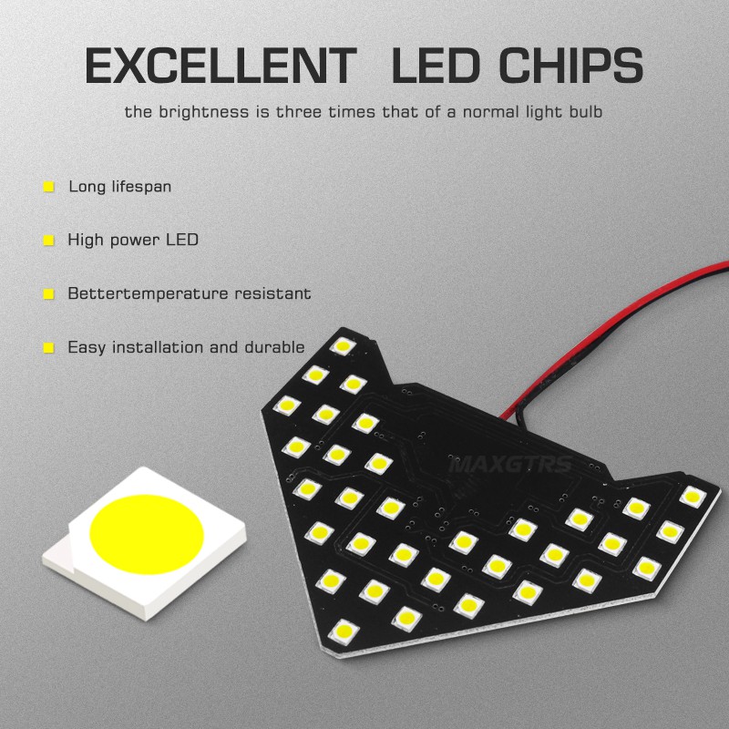 Bộ 2 Đèn LED Tín Hiệu Siêu Mỏng 33-SMD-1210 Chuyên Dụng Cho Xe Hơi