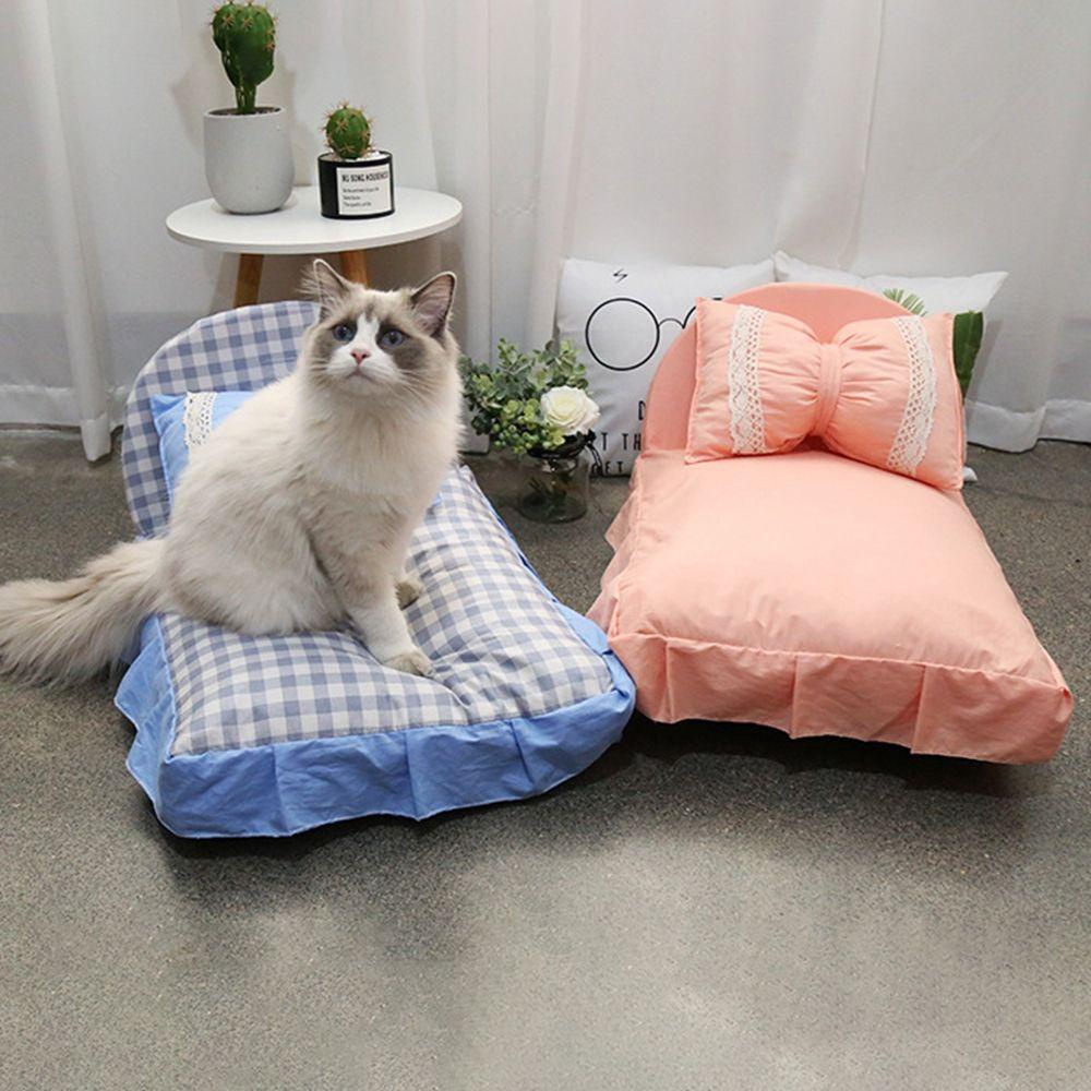 YIYU 1 Bộ Giường Ngủ Cho Thú Cưng Mềm Mại Có Thể Giặt Được Kèm Gối