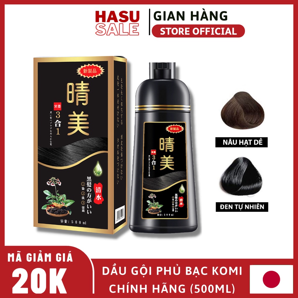 Dầu Gội Phủ Bạc Tóc KOMI Nhật Bản 500 ML