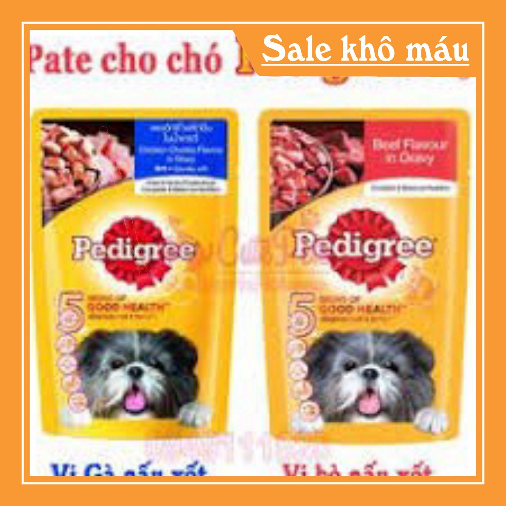 [FLASH SALE]  Thức ăn chó Pate cho chó gói 130g ( vị ngẫu nhiên )