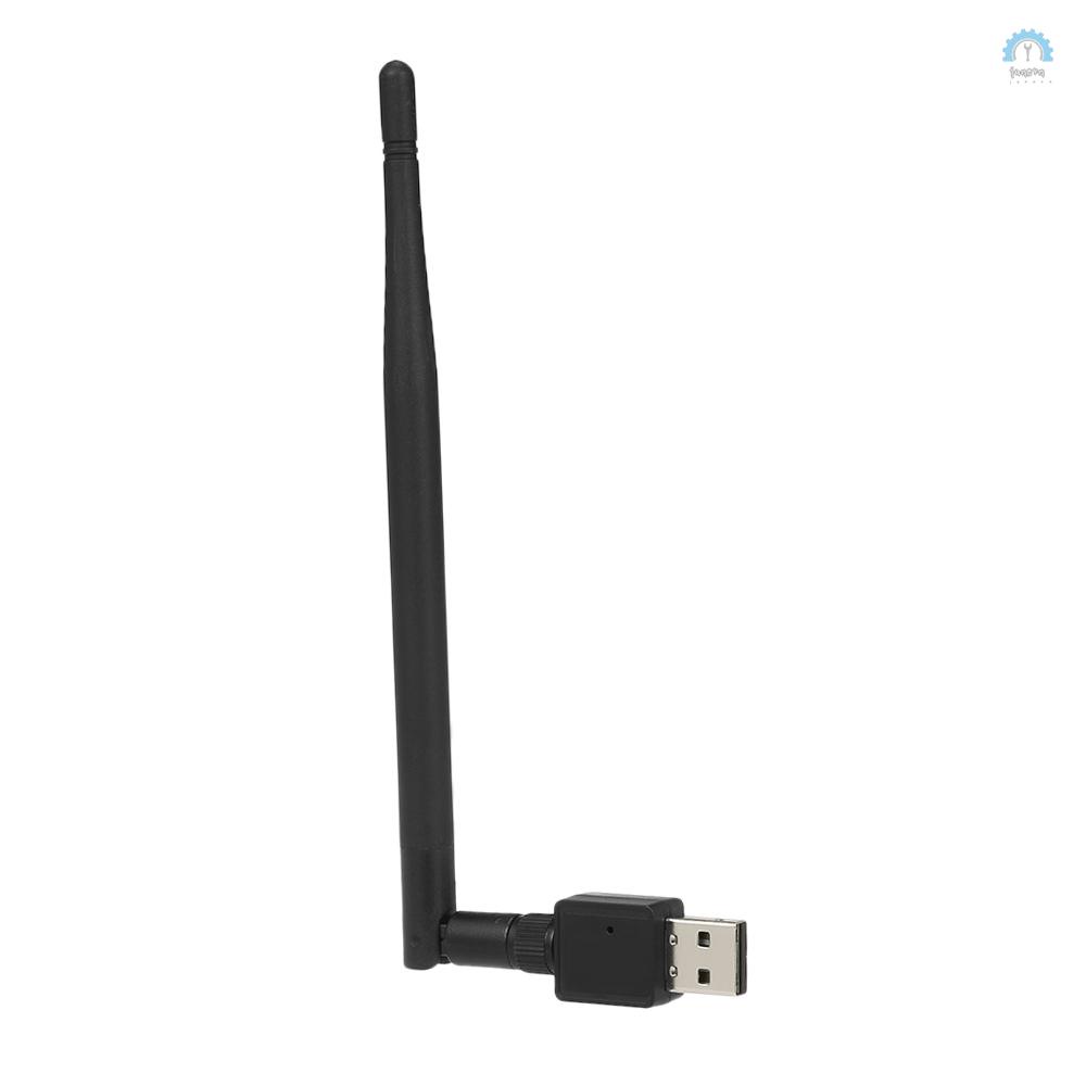 USB thu sóng wifi không dây 600Mbps 2.4GHz LAN thẻ 802.11b/g/n tiêu chuẩn với ăng ten 2dBi cho máy tính